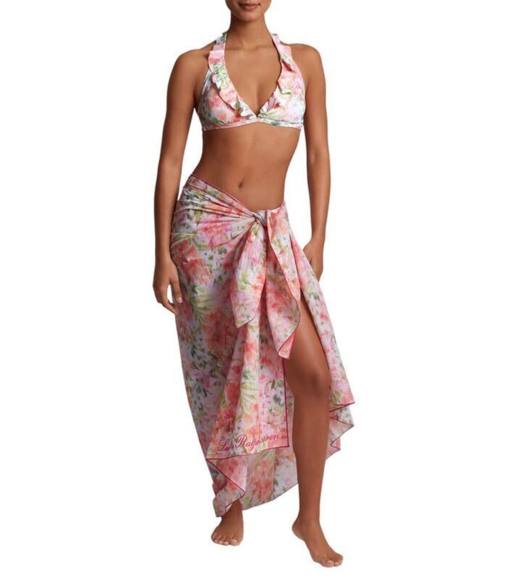 Ralph Lauren Women's Multicolor Floral Cotton Cover-Up One Size NWT